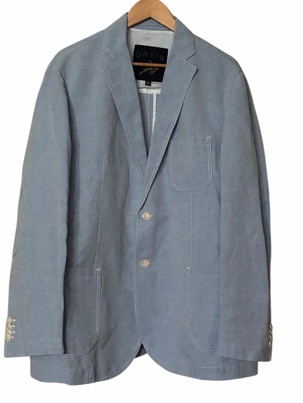 Orvis Sky Blue Linen/Cotton Men's Casual Blazer NEW